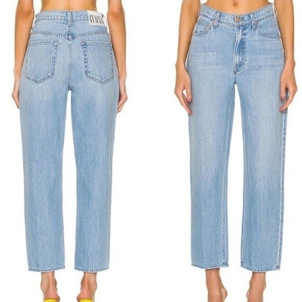 MOTHER Snacks Double Stack Ankle Jeans A Nibble‎ Light Wash Cotton Denim High 30